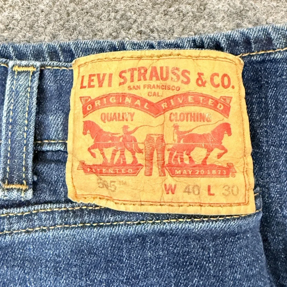 Levi's 505 Jeans Men's 40x30 Straight Leg Regular Fit Medium Wash Denim Stretch